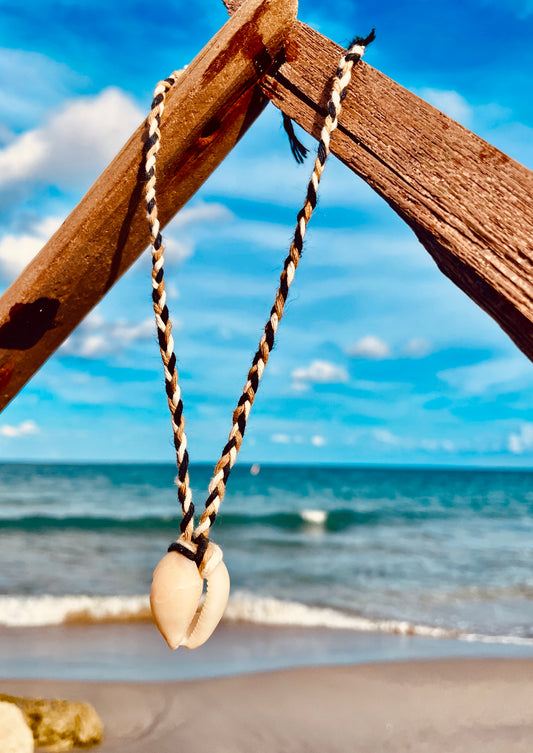 Hemp Cord Cowrie Necklace